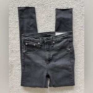 EUC Rag and Bone Black High Rise Ankle Skinny Jeans Size 27
